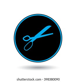 An Icon Illustration Isolated on a Background - Scissors
