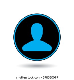 An Icon Illustration Isolated on a Background - Male Profile