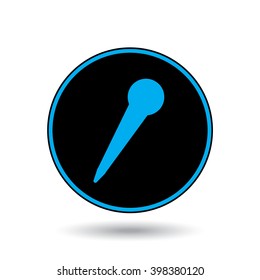 An Icon Illustration Isolated on a Background - Pointed Microphone