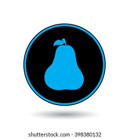 An Icon Illustration Isolated on a Background - Pear