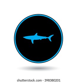 An Icon Illustration Isolated on a Background - Shark