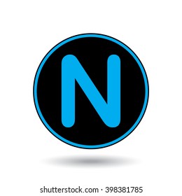 An Icon Illustration Isolated on a Background - N