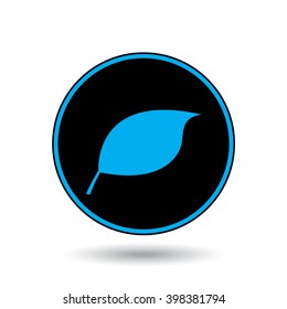 An Icon Illustration Isolated on a Background - Leaf