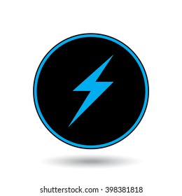 An Icon Illustration Isolated on a Background - Lightning Bolt