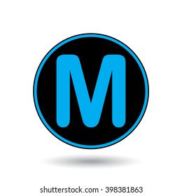 An Icon Illustration Isolated on a Background - M