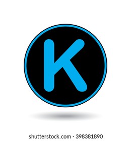An Icon Illustration Isolated on a Background - K