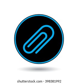 An Icon Illustration Isolated on a Background - Paperclip