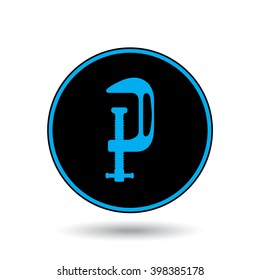 An Icon Illustration Isolated on a Background - G Clamp