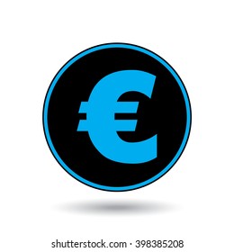 An Icon Illustration Isolated on a Background - Euro 