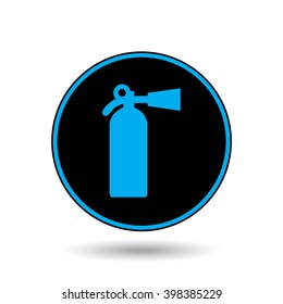 An Icon Illustration Isolated on a Background - Fire Extinguisher