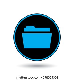 An Icon Illustration Isolated on a Background - Folder