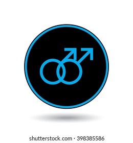 An Icon Illustration Isolated on a Background - Male Sex Symbols
