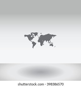 An Icon Illustration Isolated on a Background - World Map