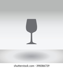 An Icon Illustration Isolated on a Background - Wine Glass
