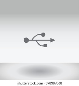 An Icon Illustration Isolated on a Background - USB Universal Serial Bus