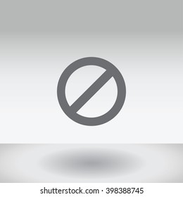 An Icon Illustration Isolated on a Background - Stop Sign