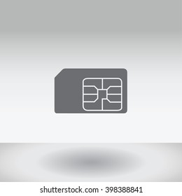 An Icon Illustration Isolated on a Background - SIM Card