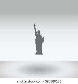 An Icon Illustration Isolated on a Background - Statue of Liberty