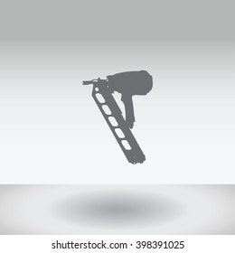An Icon Illustration Isolated on a Background - Nail Gun