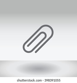An Icon Illustration Isolated on a Background - Paperclip