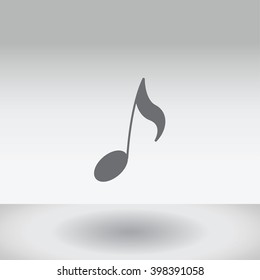 An Icon Illustration Isolated on a Background - Musical Note
