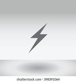 An Icon Illustration Isolated on a Background - Lightning Bolt