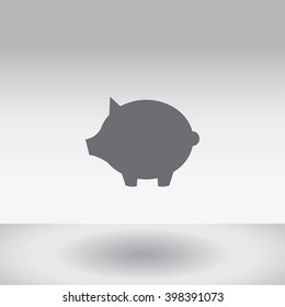 An Icon Illustration Isolated on a Background - Pig