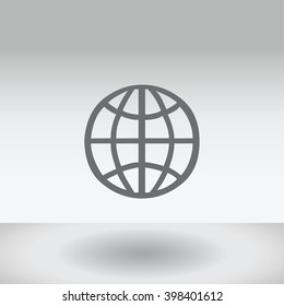 An Icon Illustration Isolated on a Background - Globe
