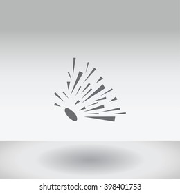 An Icon Illustration Isolated on a Background - Explosion