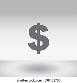 An Icon Illustration Isolated on a Background - Dollar Sign