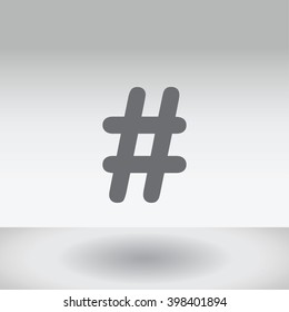 An Icon Illustration Isolated on a Background - Hashtag