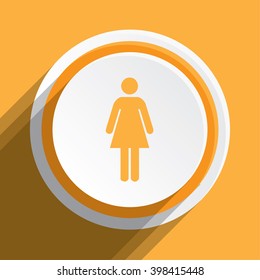 An Icon Illustration Isolated on a Background - Woman