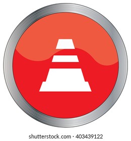 An Icon Illustration Isolated on a Background - Traffic Cone