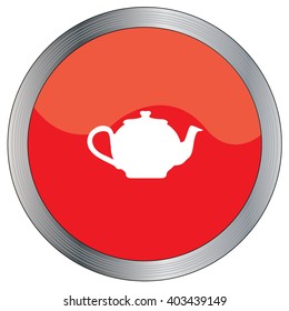 An Icon Illustration Isolated on a Background - Teapot