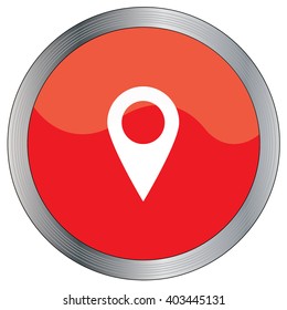 An Icon Illustration Isolated on a Background - Map Pointer