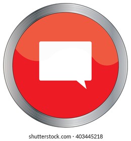 An Icon Illustration Isolated on a Background - Speech Bubble