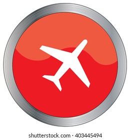 An Icon Illustration Isolated on a Background - Aeroplane