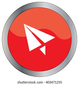 An Icon Illustration Isolated on a Background - Paper Airplane