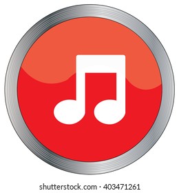 An Icon Illustration Isolated on a Background - Musical Note