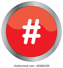 An Icon Illustration Isolated on a Background - Hashtag