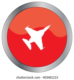 An Icon Illustration Isolated on a Background - Fighter Jet