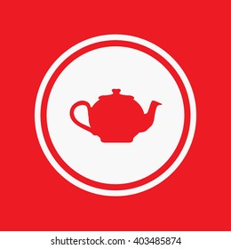 An Icon Illustration Isolated on a Background - Teapot