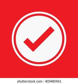 An Icon Illustration Isolated on a Background - Tick