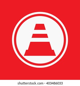 An Icon Illustration Isolated on a Background - Traffic Cone