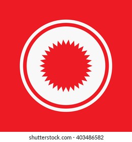 An Icon Illustration Isolated on a Background - Spikey Circle