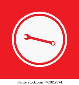 An Icon Illustration Isolated on a Background - Spanner