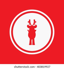An Icon Illustration Isolated on a Background - Reindeer