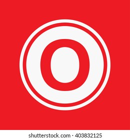 An Icon Illustration Isolated on a Background - O