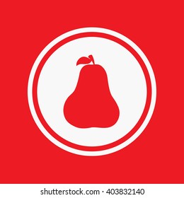 An Icon Illustration Isolated on a Background - Pear