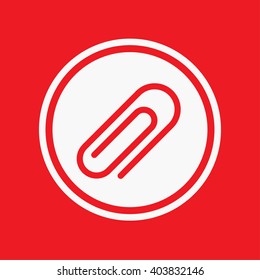 An Icon Illustration Isolated on a Background - Paperclip
